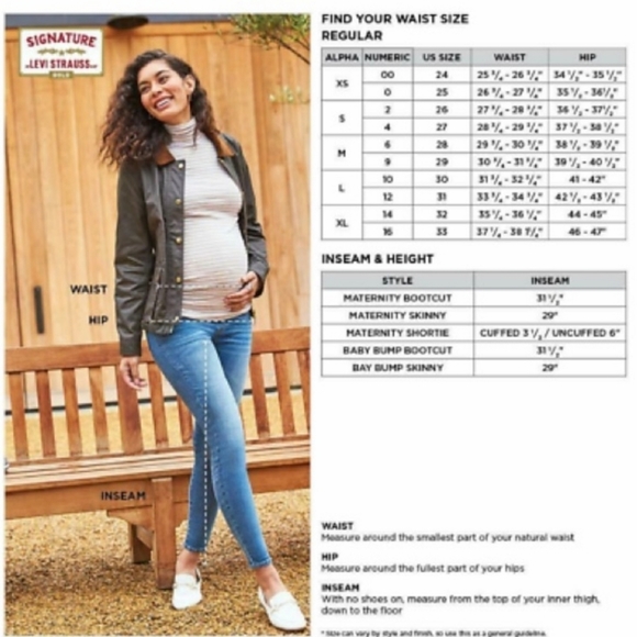 Signature by Levi Strauss & Co. Gold Label Women's Maternity Skinny Jeans - Picture 10 of 10